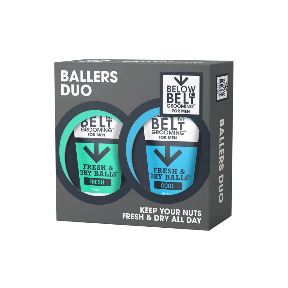 Below The Belt Grooming Cool Pants Gift Set - includes Fresh & Dry Balls Cool and Below the Belt Cotton Boxer Shorts - Protects against Sweat, Odour and Chafing Below The Belt Grooming Cool Pants Gift Set - includes Fresh & Dry Balls Cool and Below the Belt Cotton Boxer Shorts - Protects against Sweat, Odour and Chafing